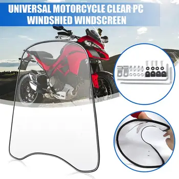 Praktické Motocykel Čelné sklo Odolné Transparentné Zvýšiť Motocykel Čelné sklo Jednoduchý Motocyklový Spojler pre Dirt Bike