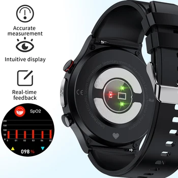 Vwar MAX4 Zdravie Smart Hodinky Mužov EKG+PPG Telesnú Teplotu, Krvný Tlak, tep Srdca Vodotesný IP68 Bezdrôtovú Nabíjačku Smartwatch