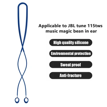 Silikónová Slúchadlá do uší anti-stratil Lano Bezdrôtové Bluetooth-kompatibilné Slúchadlá na Krk Kábel Vodotesný pre JBL NALADIŤ 115TWS
