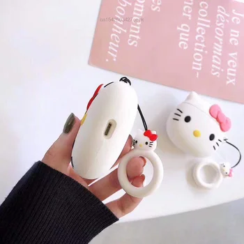 Sanrio Hello Kitty Bezdrôtový Headset Prípade Silikónové Roztomilý Airpods 1/2 3 Generácie Slúchadlá Ochranné Puzdro Airpod Pro Luxusné Kryt