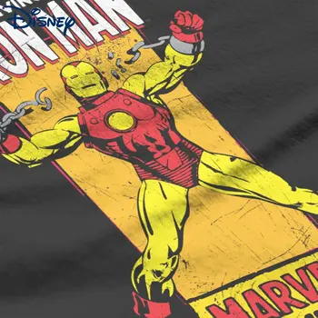 Vtipný Iron Man Retro Lámanie Reťaze Comics T-Shirts Mužov Crewneck Čistej Bavlny T Shirt Short Sleeve Tee Tričko Oblečenie