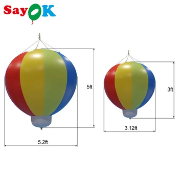 Sayok 3/5 ft Nafukovacie teplovzdušný Balón PVC Veľké Závesné Nafukovacie Pásy Balón pre Reklamu Narodeninovej Párty Dekorácie