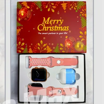 Horúce Vianočné Darčeky X8 PRO MAX smartwatch +PRO4 Bluetooth headset 2-v-1 dvojitý popruh