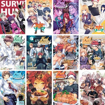 Anime Potravín Wars Plagát Shokugeki č Soma Plagát, Dekorácie, Maliarstvo, Wall Art Domova Kawaii Izba Dekor Plátno Plagát