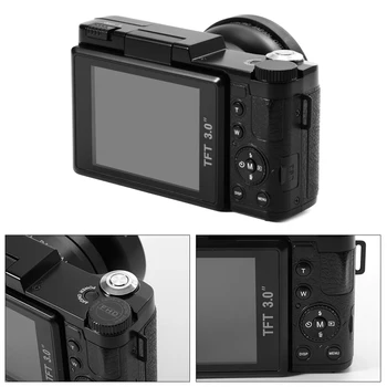 ELRVIKEC 24MP HD Pol-DSLR Profesionálne Digitálne Fotoaparáty s 1080P Teleobjektív Fisheye & širokouhlý Objektív Fotoaparátu Makro HD Kamerou