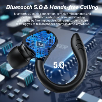 XIAO NOVÉ TWS Bluetooth Slúchadlá S Mikrofónom Šport Ucho LED Displej Bezdrôtové Slúchadlá HiFi Vodotesné Slúchadlá