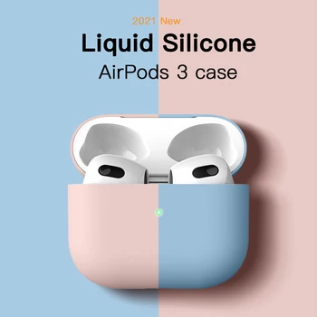 ASM Originálne Tekuté Slúchadlá, Silikónové Ochranné puzdro Pre Apple Airpods 3 Mäkké Tenký Kryt Pre Airpods Pro Pre AirPods 2 funda