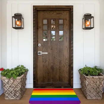 Gay, Lesbian LGBT Pride Rainbow Láska Vytlačené Rohože Kúpeľňa Decor Koberec Non-Slip na Obývacia Izba, Kuchyňa Vitajte Rohožky