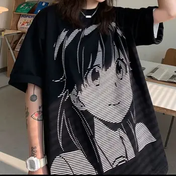 STSVZORR Anime Žien 2022 Lete Harajuku Kawaii Oblečenie Y2k Voľné Bežné T-Shirt