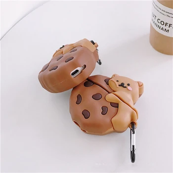 3D Medveď Cookies Silikónové Ochranné slúchadlá Prípadoch Pre Huawei Freebuds Pro 3 Roztomilý Kreslený Bezdrôtový Bluetooth Headset Kryt