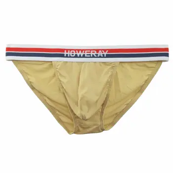2019 značky Howe Ray mužov pevná spodná bielizeň pánske ľadové hodváb módy sexy trojuholníkové bielizeň mužov gay G-strings