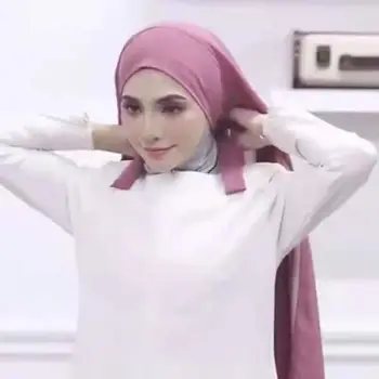 Nový Ženy Pin Zdarma Okamžitý Šifón Hidžáb Zábal Moslimských Islamskej Hijabs Šatku Šatku zadarmo použite lano štýl