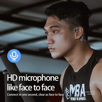 KS69 Bezdrôtový Headset Bluetooth 5.0 Kostné Vedenie Neckband Slúchadlá IPX5 Nepremokavé Športové Slúchadlá TWS HiFi Slúchadlá s Mikrofónom