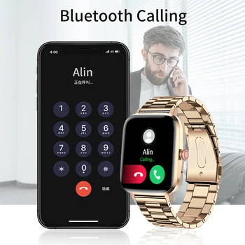 LIGE NFC Bluetooth Hovor Smart Hodinky Mužov 2022 Full Touch Hlasový Asistent Šport Náramok Nepremokavé Mužov Smartwatch Pre IOS a Android