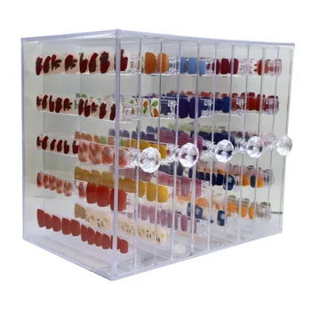 Transparentné Akrylových Nechtov Kus Display Box Ploche Šperky Sequin Skladovanie Art Kit Skladovanie Organizátor