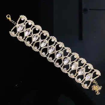 Európske a Americké obľúbené šperky Drahokamu Krištáľový Náramok žien kolo svadobné prekrásny náramok svadobných doplnkov