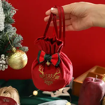 2023 Nové Vianočné Darčeky Santa Vrecia Handričkou Darčeková Taška Candy Apple Rukoväť pre Tašku Vianočný Stromček, Dekorácie pre Domov Tabuľka Nový Rok