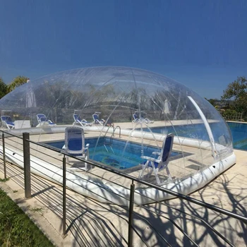Veľké komerčné nafukovací bazén kryt priehľadný hál, vstavané priehľadného plastu iglu stanu prispôsobené dizajnu