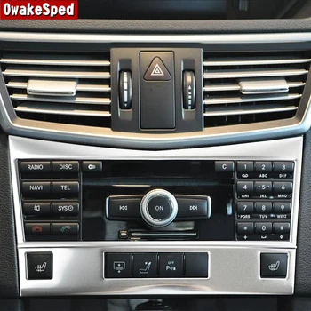 Auto Styling stredovej Konzoly Klimatizácia CD Dekorácie Kryt Výbava Interiéru Nálepky Na Mercedes Benz Triedy E W212 2010-2011