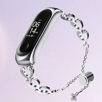 Popruh Pre Mi Band 3 4 5 6 Nehrdzavejúcej Ocele Smartwatch Xiao Nastaviteľné Watchband Náramok Potítka Príslušenstvo