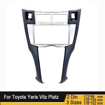 2 Din fascia pre Toyota Yaris Vitz Platz Auto Stereo Rám Orezania Auta ponuky pre 2005-2011 DVD Prehrávač Inštalačný Rám