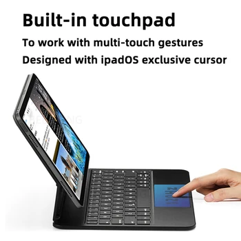 Magic Klávesnice puzdro Pre Apple iPad Pro 11 12.9 Vzduchu 4 5 Trackpad S 360° Otáčanie Skladacie Bluetooth Klávesnica s podsvietením Pokrývajú Funda