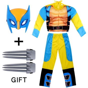 Film Wolverine Kostým Detský Superhrdina Cosplay Halloween Party Maškarný Detí, Narodeniny Super hrdina Zdobiť