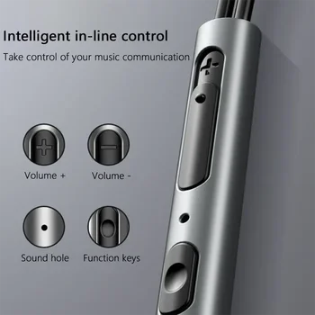 Káblové Slúchadlá Slúchadlá 3,5 mm Do uší Potlačením Hluku Športové Herné Headset S Mikrofónom, Stereo Headset Samsung iPhone Xiao