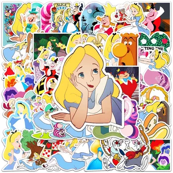 10/30/50PCS, Film Disney Alice in Wonderland Cartoon Nálepky Na Kufor Batožiny Gitara Chladnička Notebook, Telefón DIY Nepremokavé Hračka
