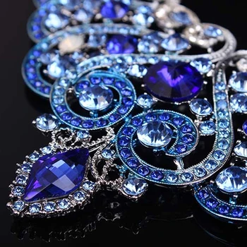 Lesklé Plný Kamienkami Šperky Sady Clavicle Náhrdelníky Náušnice pre Ženy Moderný Dizajn Svadobné Hostiny, Večera Šaty Príslušenstvo