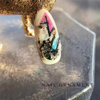 20 ks zmes tvarov abalone seashell prírody nail art drahokamy dekorácie DIY nechtov umelecké čaro nové príchodom Japonskej nail art ornament