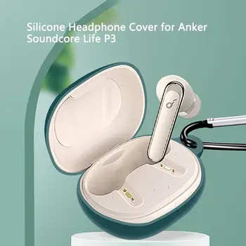 Silikónové Ochranné Puzdro Bezdrôtové Bluetooth Slúchadlá Chránič Kryt S Karabínou, Kompatibilný Pre Anker Soundcore Život P3