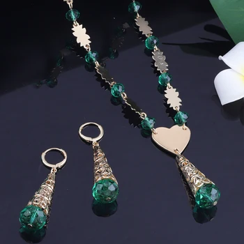 SophiaXuan Havajské Módne Šperky Nastaviť Žena Multicolor Crystal Earing a Náhrdelník Veľkoobchod pre Ženy, Darčeky 2021 Nový Štýl