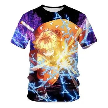 Horúce Anime Démon Vrah Rengoku Kyoujurou 3D Vytlačené Deti T Tričko Lete Fashion T-shirt Chlapec Dievčatá T-shirts detské Oblečenie