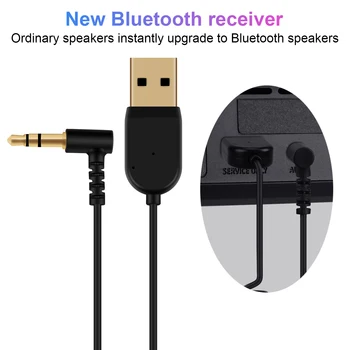 GOOJODOQ 3,5 mm Mini USB 2.0 Bluetooth V5.0 Nastaviteľné Prijímač, Adaptér Pre Auto Reproduktor AUX Rozhranie Reproduktor