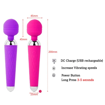 Muti-speed Magic USB Nabíjanie Prútik AV Vibrátor Sexuálne Hračky pre Ženy Stimulátor Klitorisu G Mieste vibračné Dildo Hry pre Dospelých