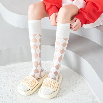 2022 dámske Ponožky Nové Módne Priehľadná Priedušná Pančuchy kórejský Štýl Dlho Kolená Vysoké Ponožky Pre Ženy Bežné Retro Trendy