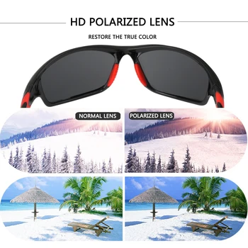 POLARSNOW Kvalitný Polarizačný Športové slnečné Okuliare Pre Mužov TR90+Gumy Muž UV400 Jazdy Slnečné Okuliare Retro Oculos P8633