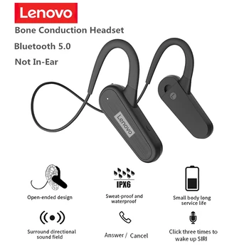 Originálne Lenovo XE06 vzdušné Vedenie Bezdrôtové Bluetooth Slúchadlá IPX7 Nepremokavé Headset 9D Stereo Slúchadlá Slúchadlá S Mikrofónom