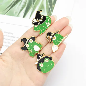 Cartoon Žaba Preklopke Kolíky Anime Odznak Roztomilý Smalt Brošne Na Batoh Ženy Dekoratívne Hidžáb Pin Gotický Mini Odznak Brošňa Šperky