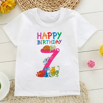 Voľne žijúcich Živočíchov A Hexapod Karikatúra Tlače detské Tričko 1-12 Rokov Narodeniny Číslo Dievčatá Chlapec T-Shirt Narodeninovej Party Oblečenie