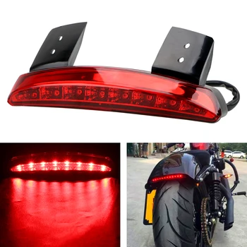 LEEPEE Bicykel, Motocykel Svetlá Zadný Blatník Okraji Červená LED Brzdy zadné svetlo Cafe Racer Pre Moto Bike Turné Sportster XL 883 1200