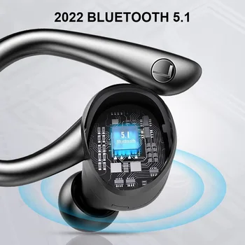 Bezdrôtová Bluetooth Slúchadlá pre iPhone Android, Bluetooth Slúchadlá so zabudovaným Mikrofónom Slúchadlá Dotykové Ovládanie pre Bežecké Športy