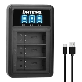 Batmax Batérie 1780 mAh pre GoPro Hero 9 Hrdina 10 11 Kamery + 3-Slots LED USB Nabíjačka-Čierna s Skladovanie Batérií