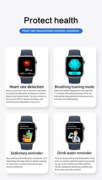 IWO 15 Series 8 Smart Hodinky Muži Ženy Vlastné Watchfaces Bluetooth Hovor Srdcovej frekvencie Bezdrôtové Nabíjanie Smartwatch Pre Apple a Android