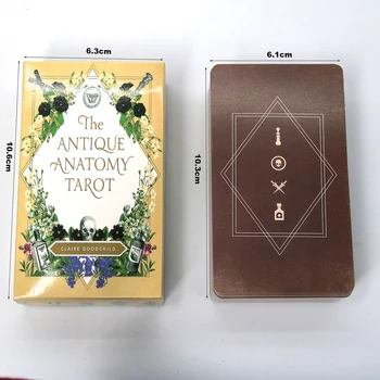 Starožitné Anatómie Tarot 78 Karty Paluby Anglická Verzia Klasický Tarot Karty Oracle Veštenie Doskové Hry Hrá Moderný Čitateľ