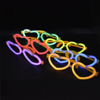 10 sád DIY Svietiace Srdce, Okuliare Fluorescenčné Nosenie Žiary Stick Neon Strany Darček Dospelých, Deti, Narodeniny, Svadby, Bar Vianoce