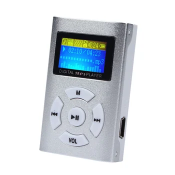 USB Digitálny Hudobný Prehrávač MP3 Mini Prenosné Podpora Micro SD/TF Karty, Veľký Displej Displej MP3