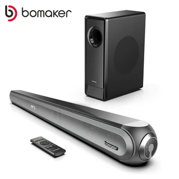 BOMAKER 240W 2.1 TV Domáce Kino Soundbar Zvukový Systém Bluetooth Reproduktorov Bar Subwoofer Podpora Optickej AUX ARC Reproduktory