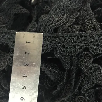 70yards black Venise/Benátskej Čipky Viktoriánskej lacnejšie zvlnený tvar polyester čipkou Trim,wide1.8 cm diy vytvorený šitie, veľkoobchod